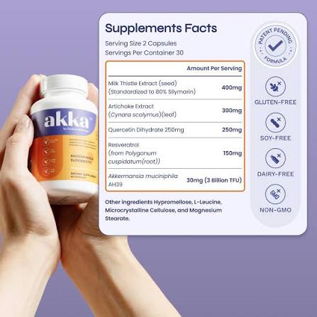 Akka Supplement Facts and bottle